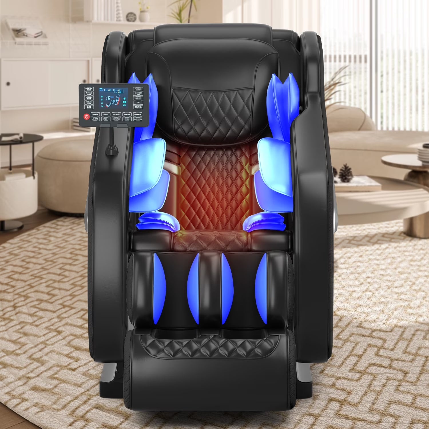 Shiatsu Massage Chair with Zero Gravity Recline, Full Body Air Compression, Heat Therapy, and Extendable Footrest - for Home/Office, Ideal Gift for Relaxation
