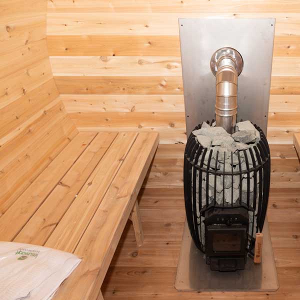 LeisureCraft CT Elation 4 Person Barrel Sauna
