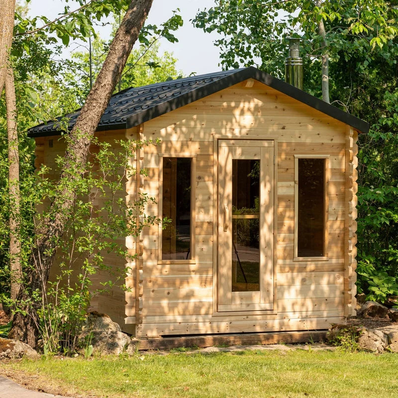 LeisureCraft CT Georgian 6 Person Outdoor Sauna with Changeroom
