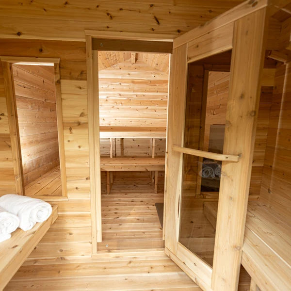 LeisureCraft CT Georgian 6 Person Outdoor Sauna with Changeroom