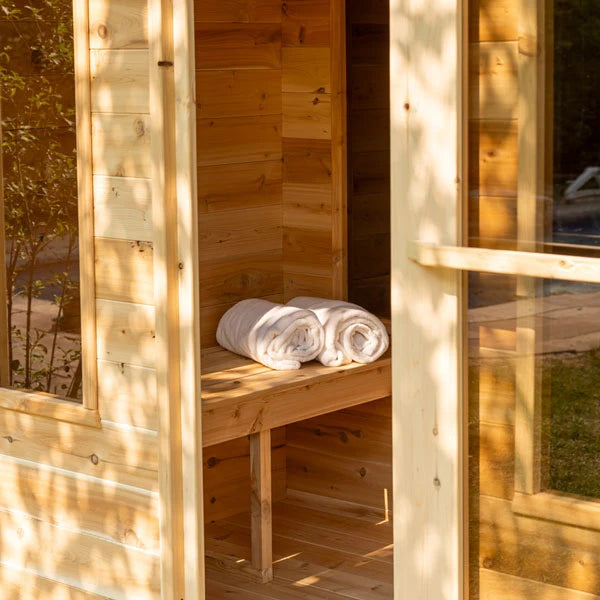 LeisureCraft CT Georgian 6 Person Outdoor Sauna with Changeroom