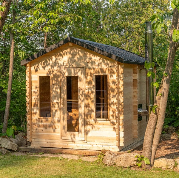 LeisureCraft CT Georgian 6 Person Outdoor Sauna with Changeroom