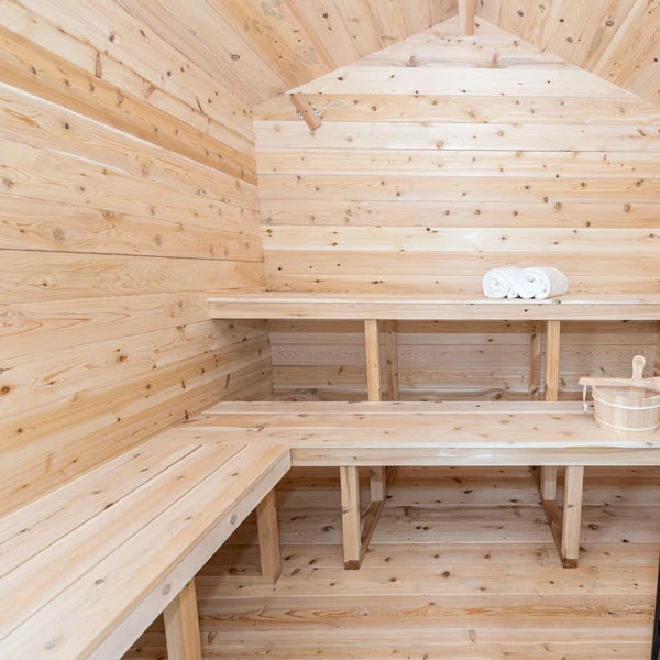 LeisureCraft CT Georgian 6 Person Outdoor Sauna with Porch