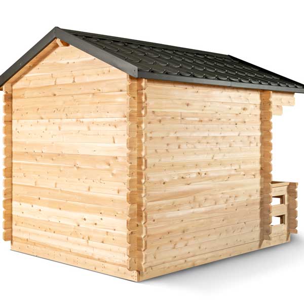 LeisureCraft CT Georgian 6 Person Outdoor Sauna with Porch