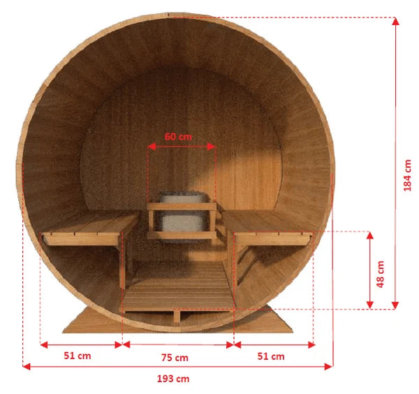 LeisureCraft CT Harmony 4 Person Barrel Sauna