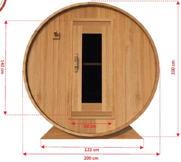 LeisureCraft CT Harmony 4 Person Barrel Sauna