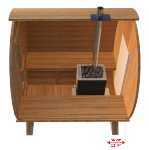 LeisureCraft CT Harmony 4 Person Barrel Sauna