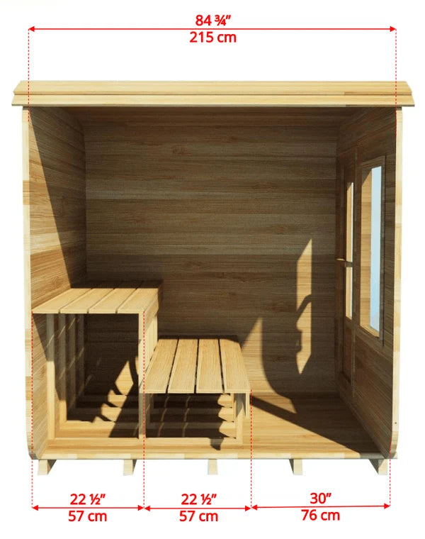 LeisureCraft CT Luna 4 Person Cube Sauna