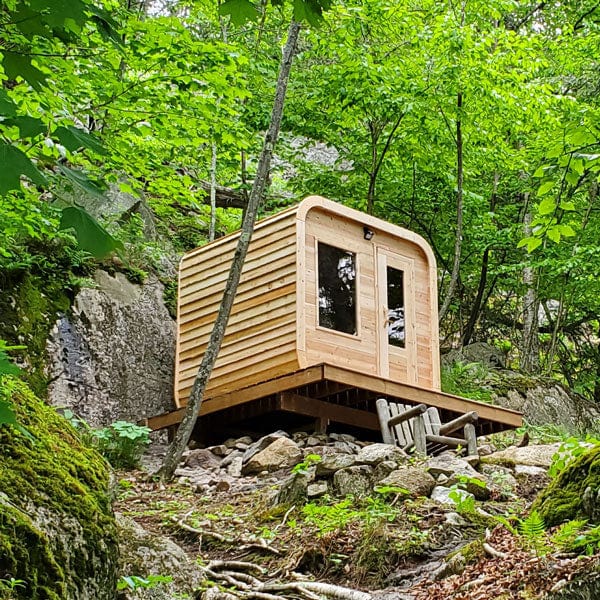 LeisureCraft CT Luna 4 Person Cube Sauna