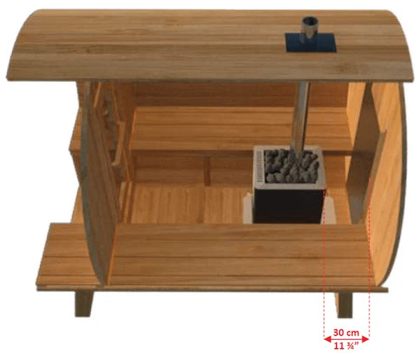 LeisureCraft CT Serenity 6 Person Barrel Sauna