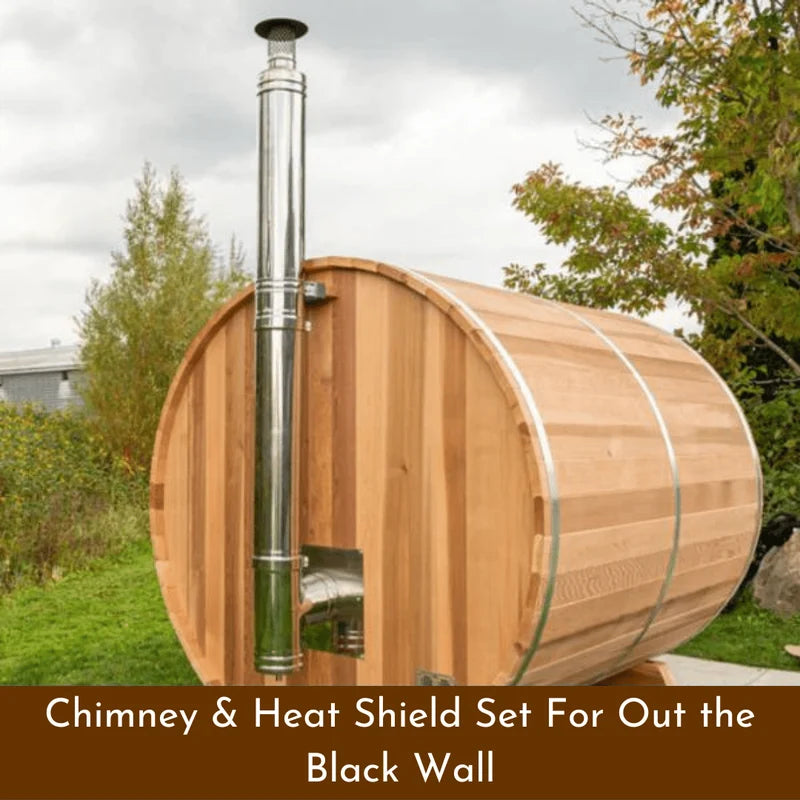 LeisureCraft CT Serenity 6 Person Barrel Sauna