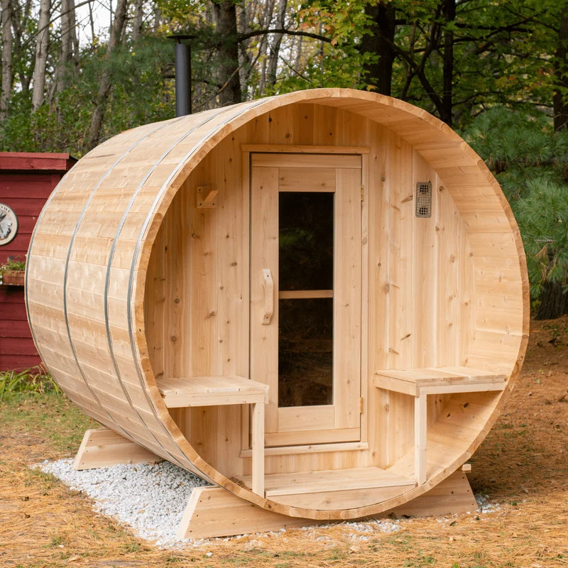 LeisureCraft CT Serenity 6 Person Barrel Sauna