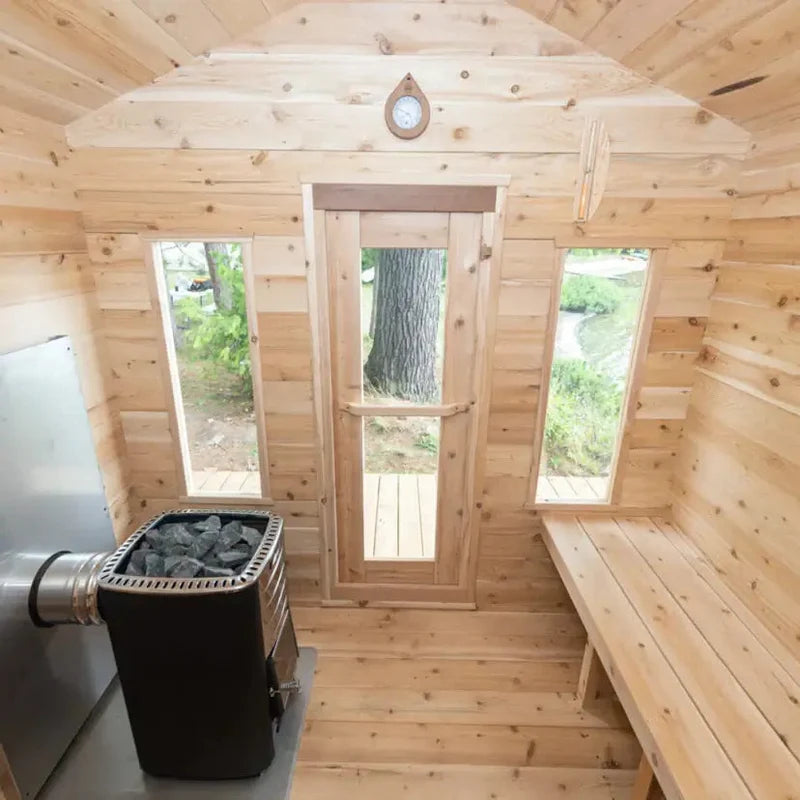 LeisureCraft CT Serenity MP 4 Person Barrel Sauna