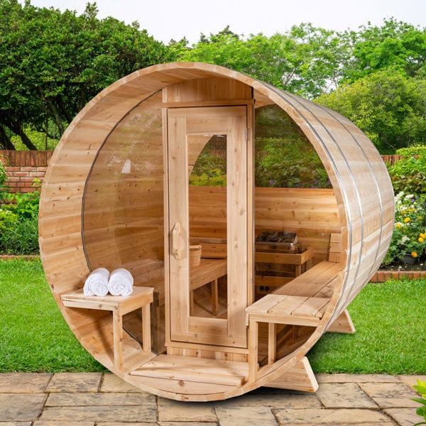 LeisureCraft CT Serenity MP 4 Person Barrel Sauna