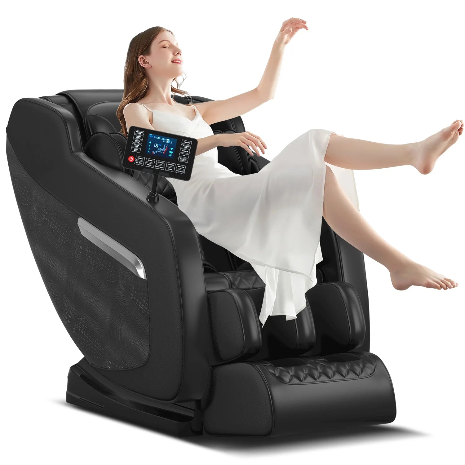 Shiatsu Massage Chair with Zero Gravity Recline, Full Body Air Compression, Heat Therapy, and Extendable Footrest - for Home/Office, Ideal Gift for Relaxation