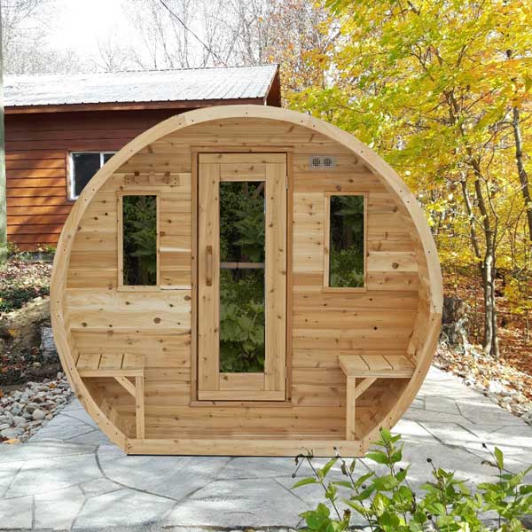 LeisureCraft CT Elation 4 Person Barrel Sauna