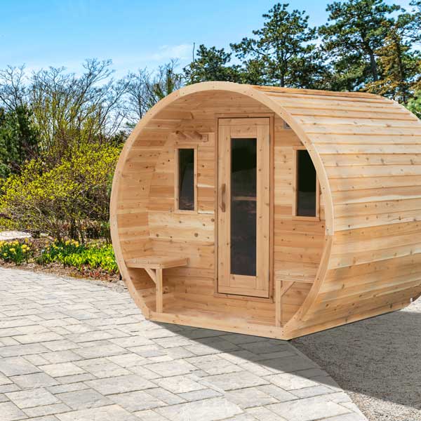 LeisureCraft CT Elation 4 Person Barrel Sauna
