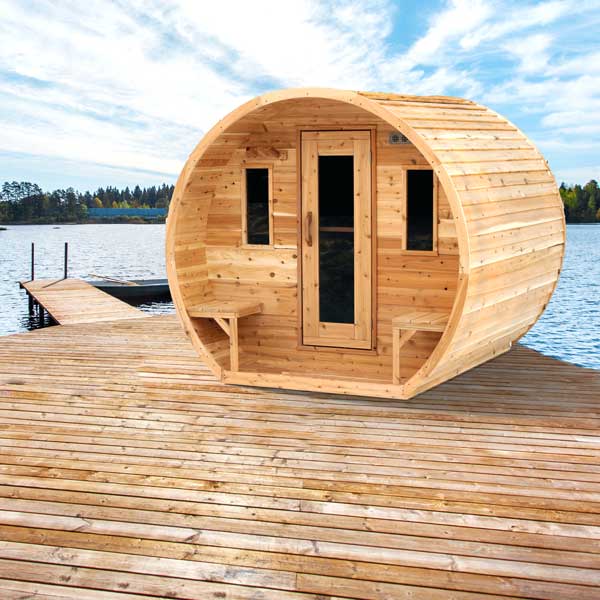 LeisureCraft CT Elation 4 Person Barrel Sauna