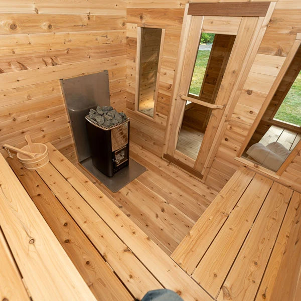 LeisureCraft CT Georgian 6 Person Outdoor Sauna with Changeroom