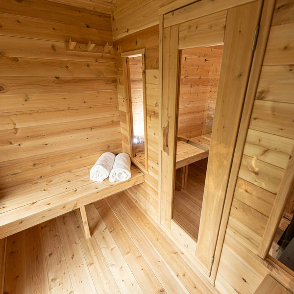 LeisureCraft CT Georgian 6 Person Outdoor Sauna with Changeroom