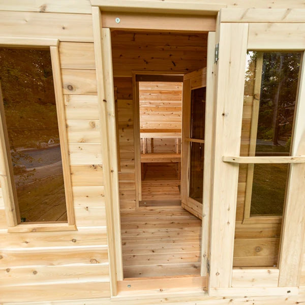LeisureCraft CT Georgian 6 Person Outdoor Sauna with Changeroom