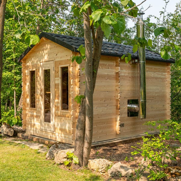 LeisureCraft CT Georgian 6 Person Outdoor Sauna with Changeroom