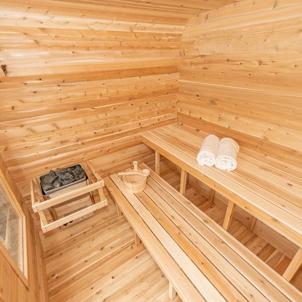 LeisureCraft CT Luna 4 Person Cube Sauna