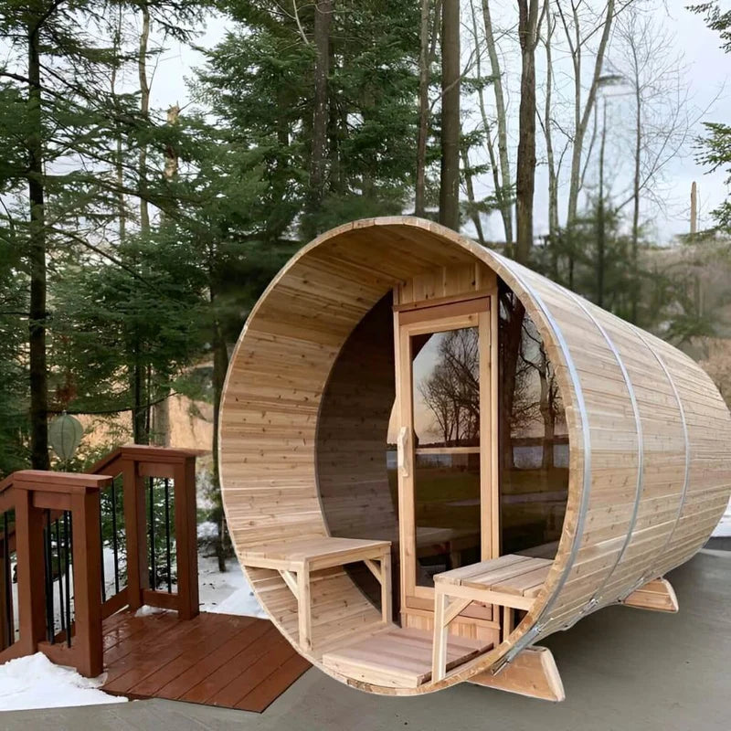 LeisureCraft CT Serenity MP 4 Person Barrel Sauna
